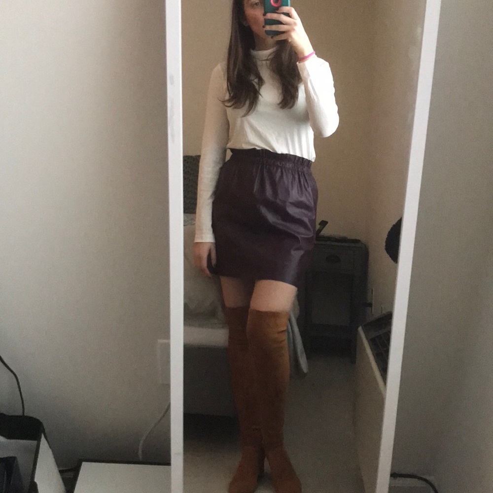 Feaux leather skirt!